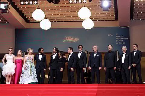 Julianne Forde, Ruth Treacy, Maria Bakalova, director Ali Abbasi, Sebastian Stan, Amy Baer, Gabriel Sherman, Louis Tisne, Martin Donovan, Daniel Bekerman, and Jacob Jarek